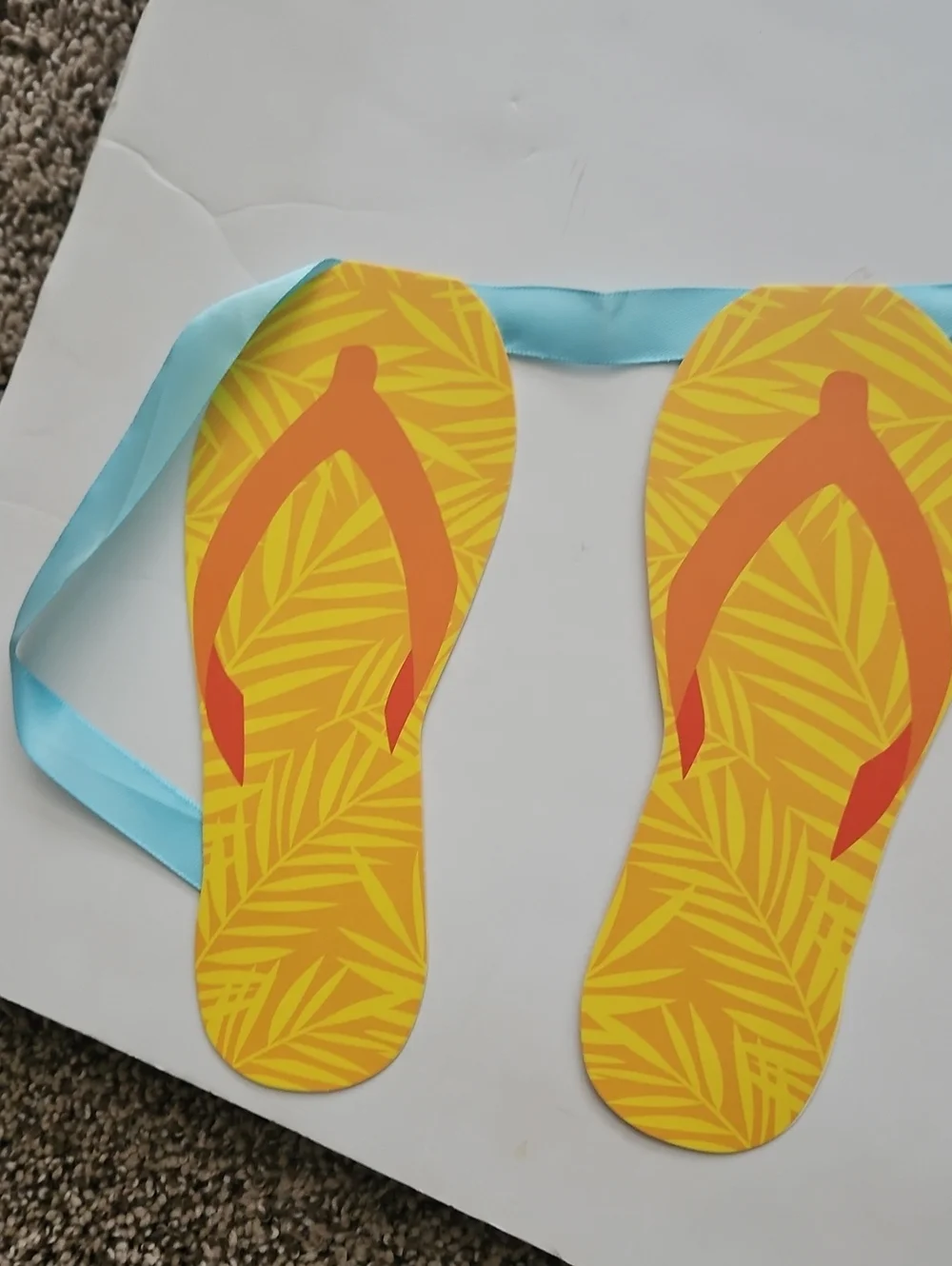 Two Flip Flop Banners, Approximately 5 1/2 Ft Long Each One Has 14 Flip Flops